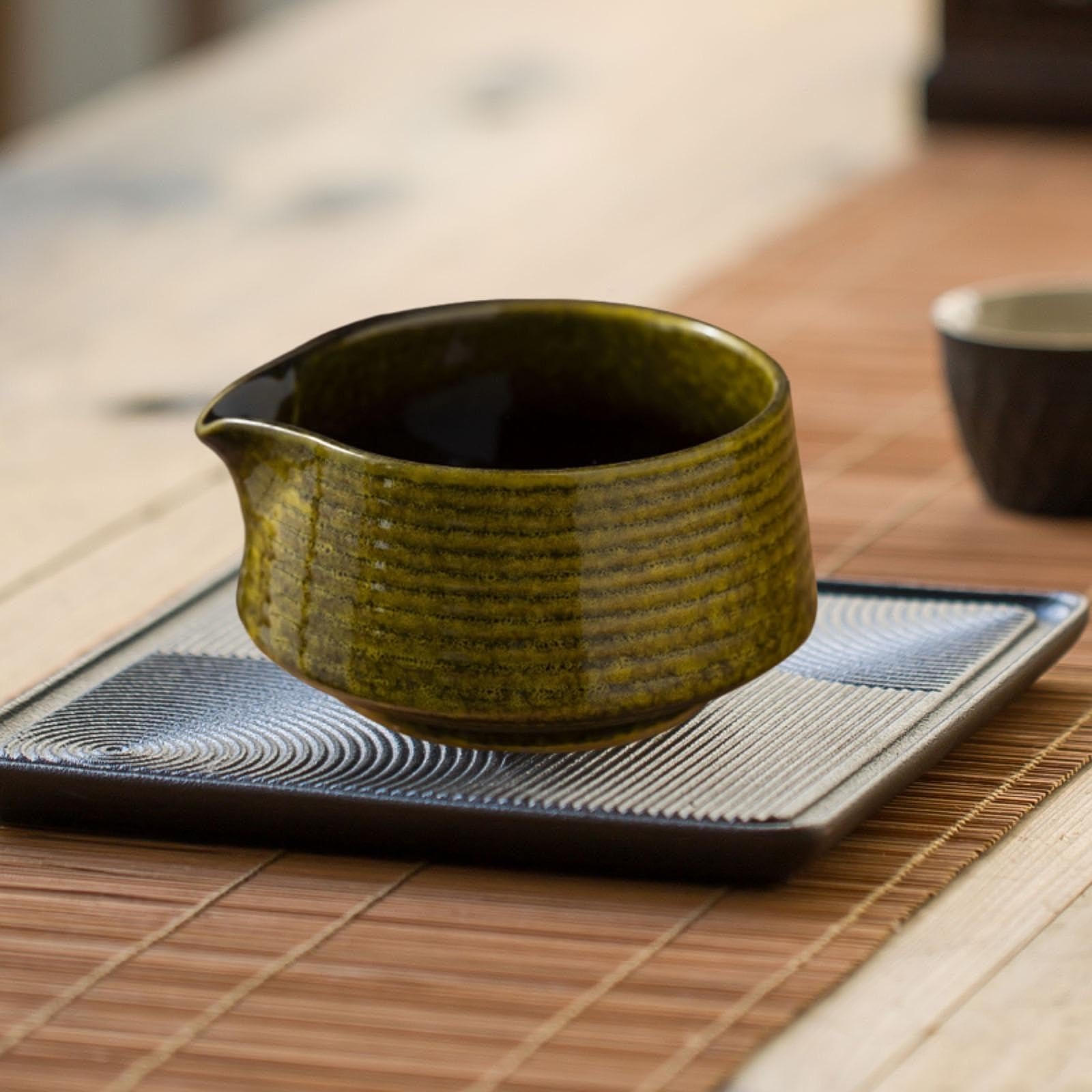 Fxzqgnh Japanese Matcha Tea Bowl 500 Ml to Mix with Traditional